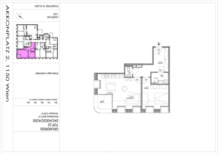 2-Zimmer-Dachgeschosswohnung (Massivbauweise) in generalsaniertem Altbau mit Loggia - Grundriss