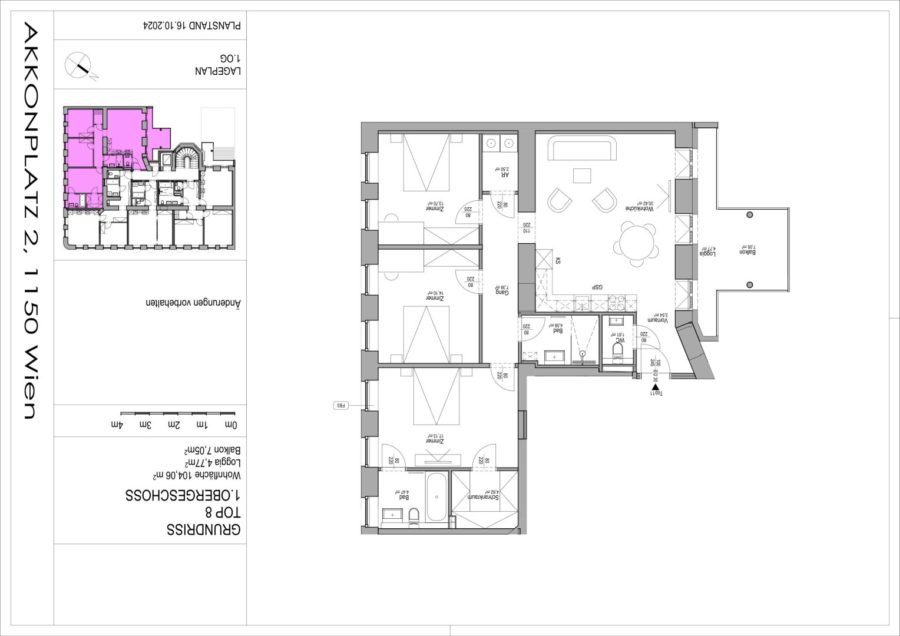 4-Zimmer-Altbaueigentumswohnung in generalsaniertem Altbau mit Balkon - Grundriss