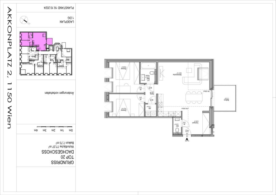 3-Zimmer-Dachgeschosswohnung (Massivbauweise) mit Balkon in generalsaniertem Altbau - Grundriss