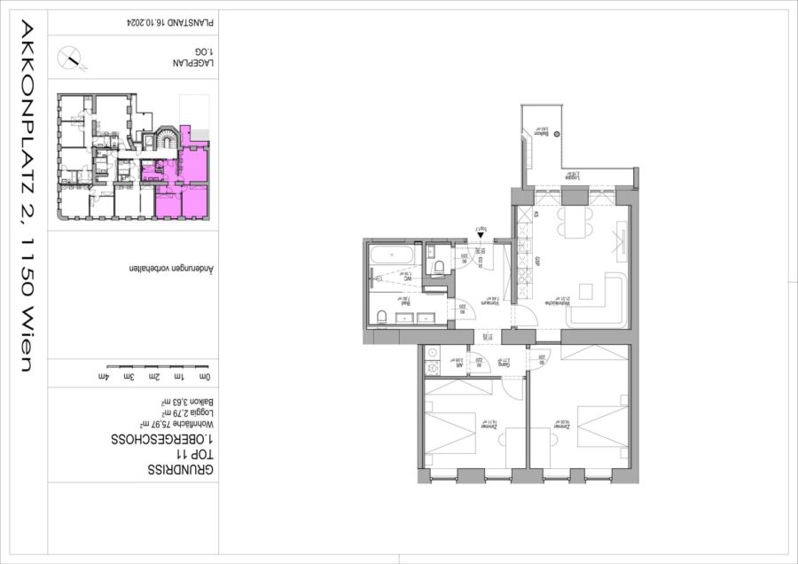 3-Zimmer-Altbaueigentumswohnung in generalsaniertem Altbau mit Balkon - Grundriss