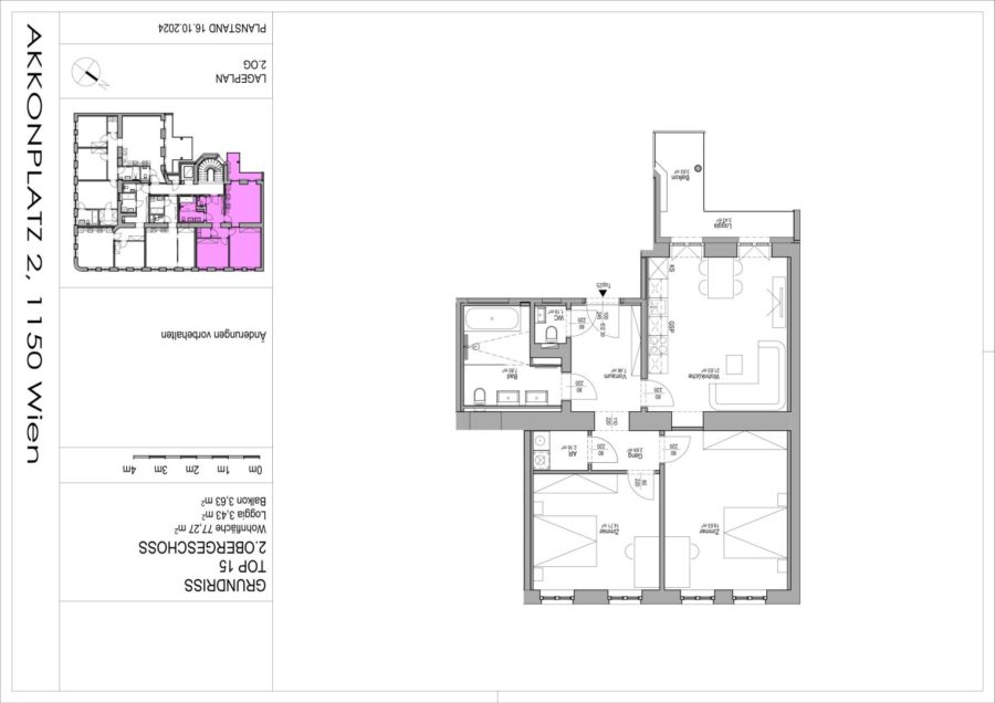 3-Zimmer-Altbaueigentumswohnung in generalsaniertem Altbau mit Balkon - Grundriss