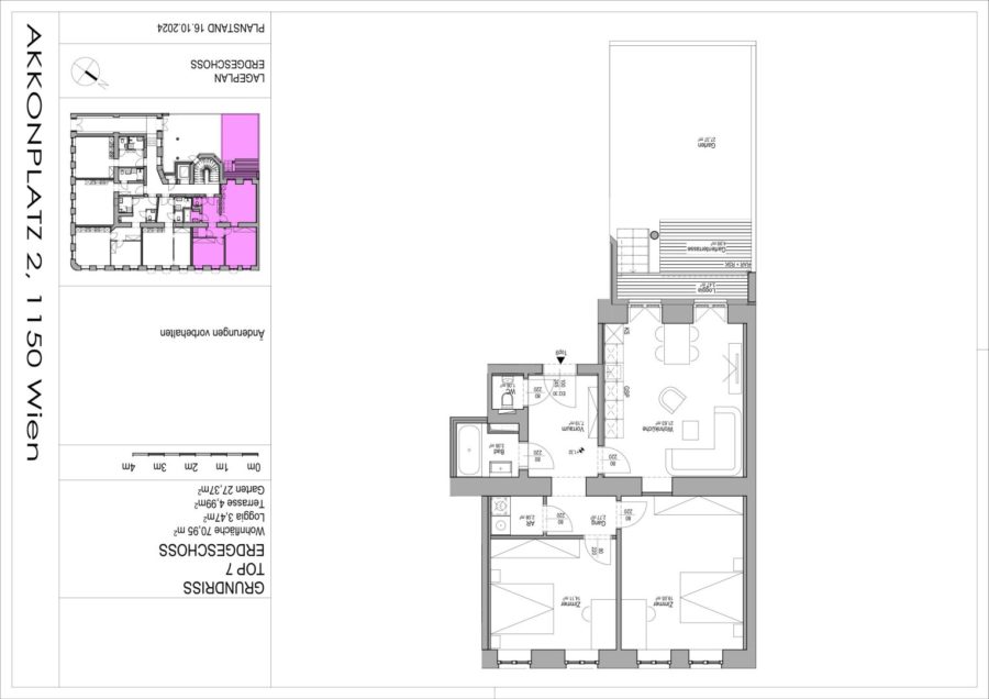 3-Zimmer-Altbaueigentumswohnung in generalsaniertem Altbau mit Terrasse und Garten - Grundriss