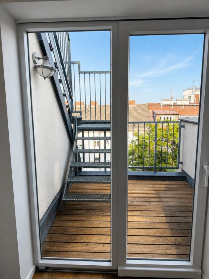 Neuwertige 2-Zi DG-Wohnung mit 2 Terrassen und Fernblick, Klimaanlage & Fußbodenheizung/Kühlung in 1160 Wien! - Bild