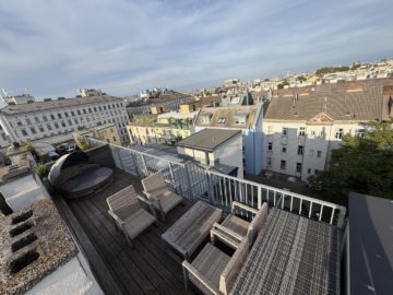 Neuwertige 2-Zi DG-Wohnung mit 2 Terrassen und Fernblick, Klimaanlage & Fußbodenheizung/Kühlung in 1160 Wien!, 1160 Wien,Ottakring, Dachgeschosswohnung
